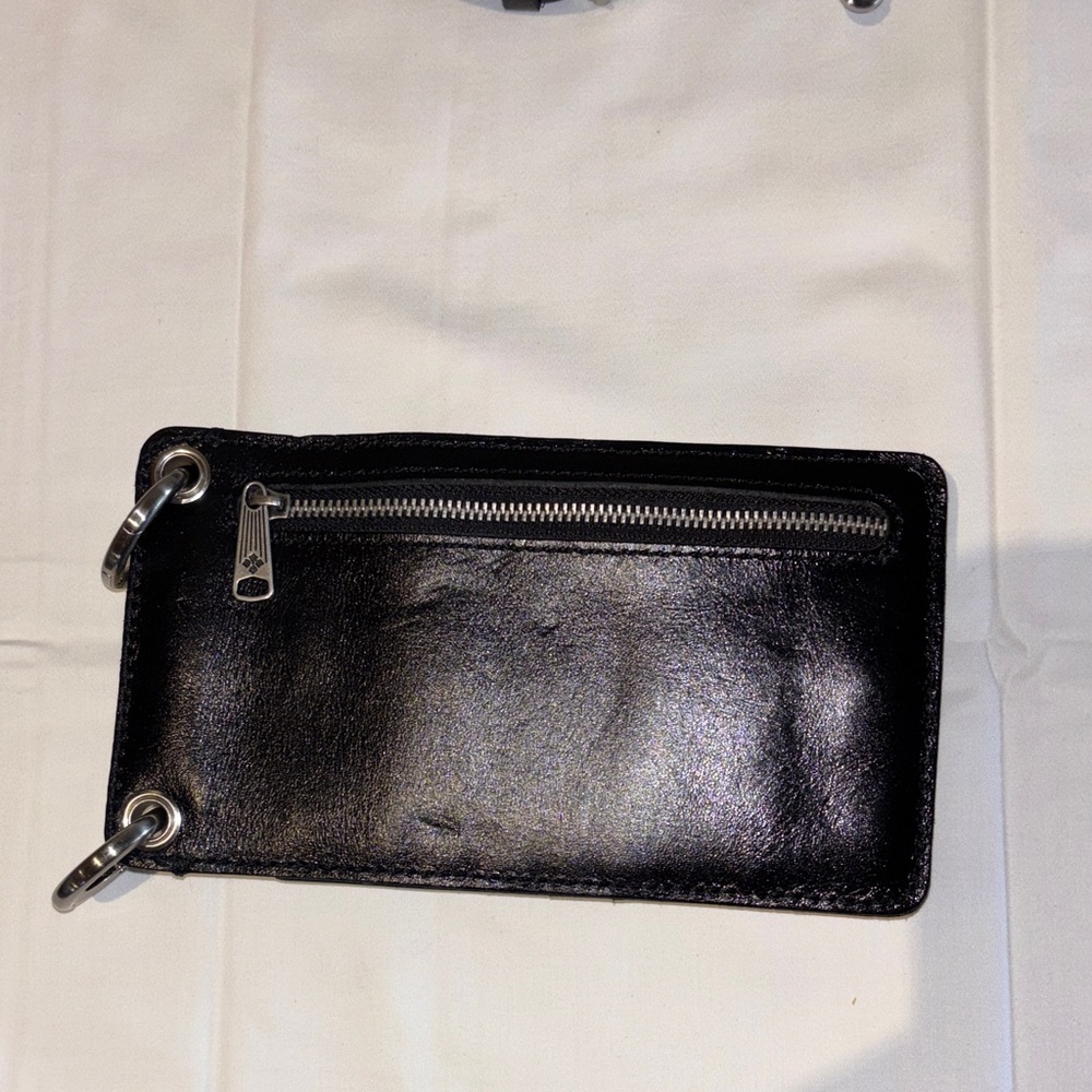 Patricia Nash Black Leather Crossbody Wallet - Picture 4 of 5